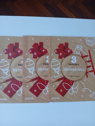 Libros de matemáticas,3 primaria,nuevos a estrenar
