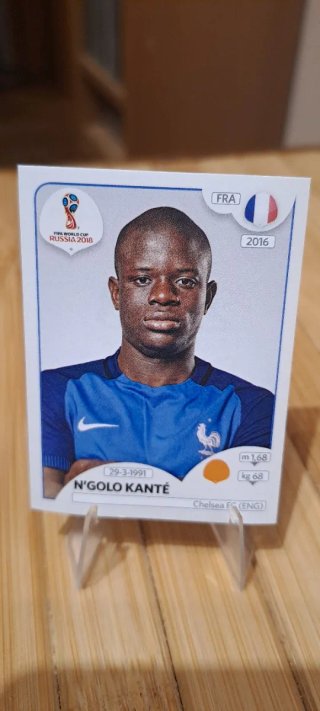 Cromo N'Golo Kanté Panini Mundial Rusia 2018