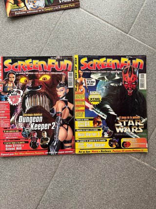 Lote 14 revistas ScreenFun + pósters (1999-2000)