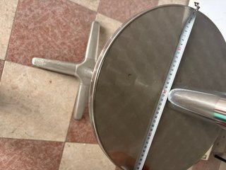 Pack 4 mesas altas redondas metal plateado