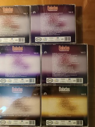 Lote Colección 8 CDs Baladas y Canciones de Amor