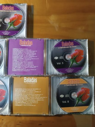 Lote Colección 8 CDs Baladas y Canciones de Amor