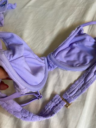Bikini lila toalla flores S