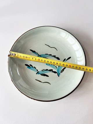 Plato decorativo cerámica vintage pájaros