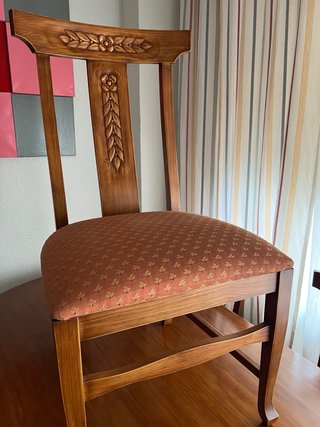Conjunto mesa comedor y 4 sillas madera