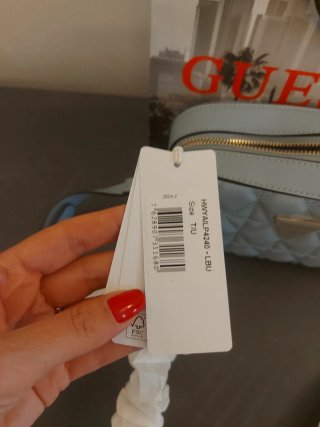 Borsa Guess trapuntata azzurra