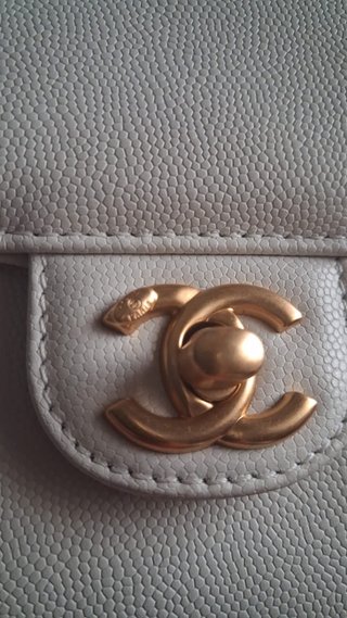 Bolso Chanel Blanco y Dorado Nuevo