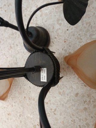 Lámparas de techo de metal y cristal