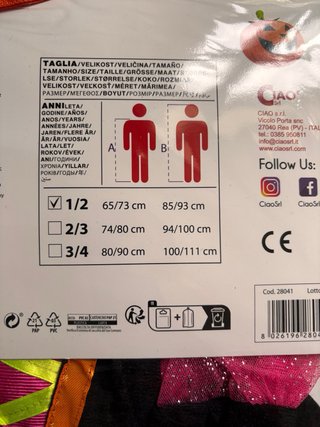 Disfraz Brujita Bebé Talla 1-2 Años
