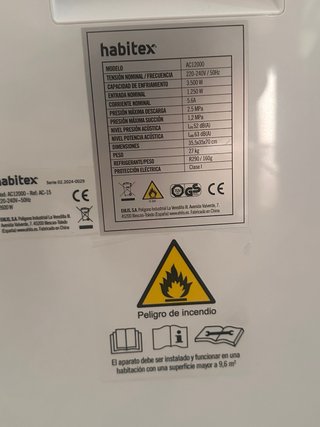 Aire acondicionado Habitex 12000 AC
