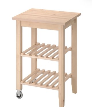 Mueble Cocina Madera con Ruedas Bekvam de ikea,