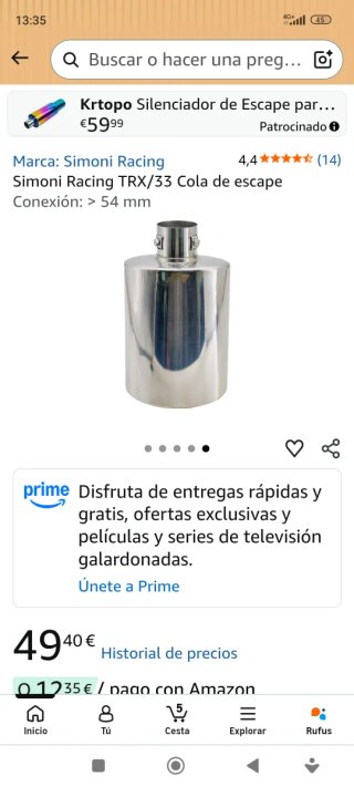 Embellecedor salida tubo escape