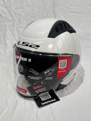 Casco Moto LS2 Copter II Blanco Brillo Talla L