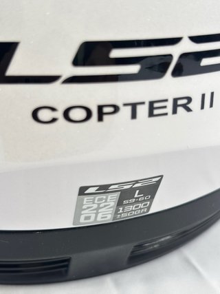 Casco Moto LS2 Copter II Blanco Brillo Talla L