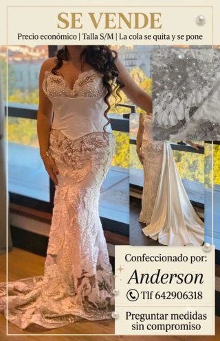Vestido boda Gitana Talla S/M