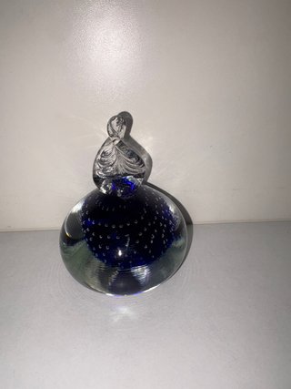Fermacarte Murano Vetro Blu Bolle