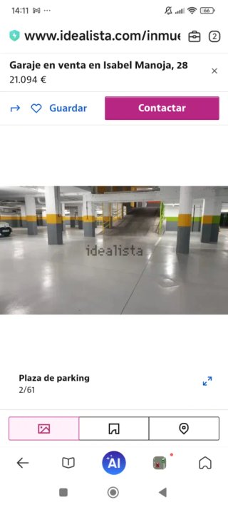 Alquiler garaje en sótano