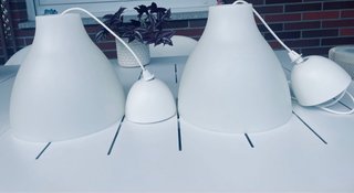 2 Lámparas Colgantes Blancas