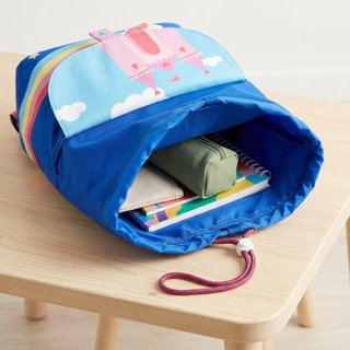 Mochila unicornio, castillo y arcoíris
