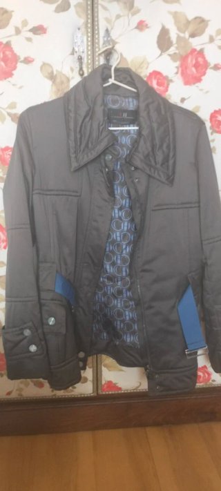 Anorak Carolina Herrera Gris metalizado  y Azul
