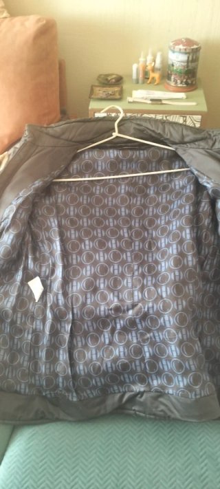 Anorak Carolina Herrera Gris metalizado  y Azul