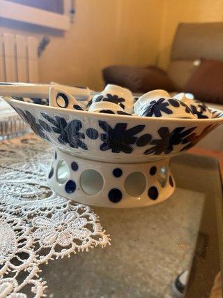 Juego queimada Sargadelos Porcelana Azul/Blanco