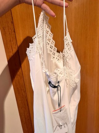 Vestido Zara Blanco Talla S