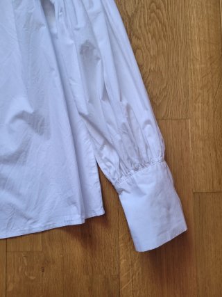 Camisa Zara manga abullonada blanca