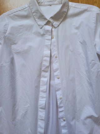Camisa Zara manga abullonada blanca