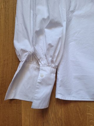 Camisa Zara manga abullonada blanca