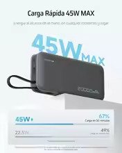 Power Bank 20000mAh Carga Rápida 45W
