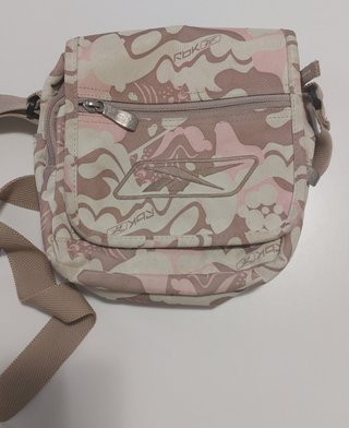 Bolso bandolera Reebok beige y rosa