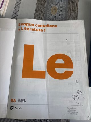 Lengua castellana y literatura 1, Le Bachillerato