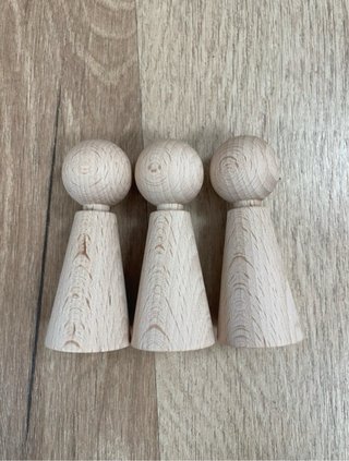 11 Muñecos de Madera para Juego Libre