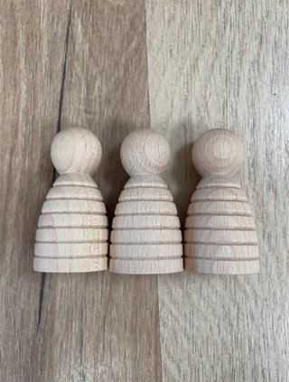 11 Muñecos de Madera para Juego Libre