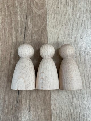 11 Muñecos de Madera para Juego Libre