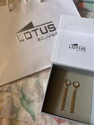 Pendientes Lotus Silver Dorados