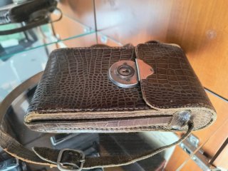 Funda antigua para cámara fuelle