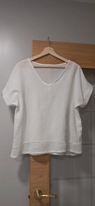 Blusa Lino Blanca Talla XL