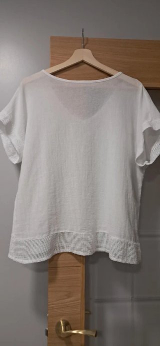 Blusa Lino Blanca Talla XL