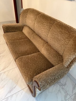 Sofá Vintage Tela y Madera