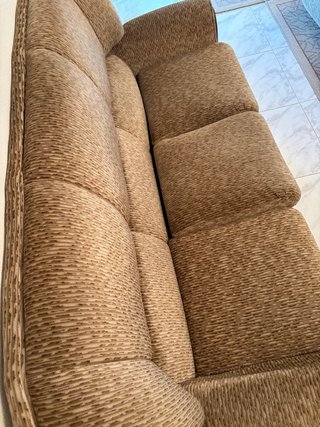 Sofá Vintage Tela y Madera