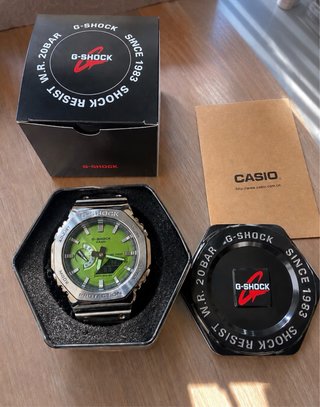 RELOJ | Casio G-Shock Verde y Plateado