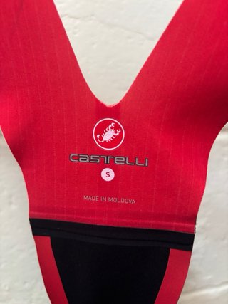 Culote Castelli Ciclismo Negro y Rojo. Talla S