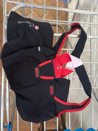 Culote Castelli Ciclismo Negro y Rojo. Talla S