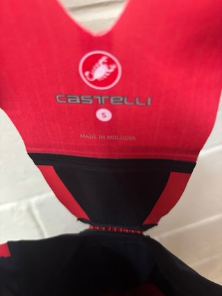 Culote Castelli Ciclismo Negro y Rojo. Talla S