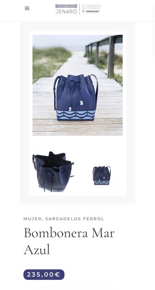 Bolso bombonera Mar azul