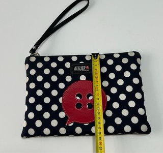 Bolso de Mano Atelier Lunares Rojo y Negro