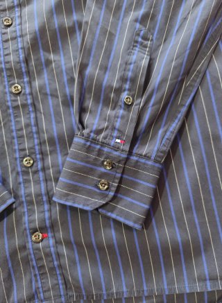 Camisa Tommy Hilfiger Rayas Azul Hombre Talla M