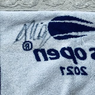 Asciugamano Polo US Open 2021 autografato Medvedev